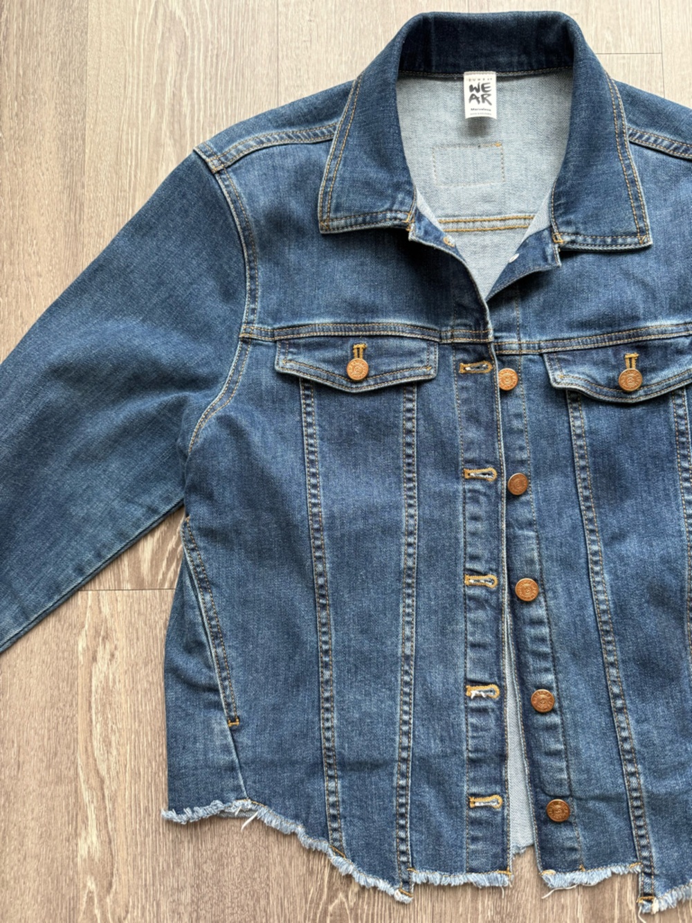 Zumba Fitness - Denim Jacket with Frayed bottom edge - Size Medium